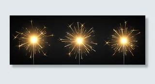 燃烧闪亮的火花烟火