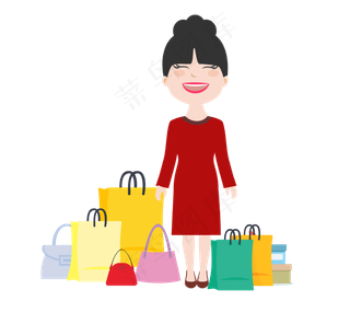 双11买家卡通人物