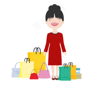 双11买家卡通人物