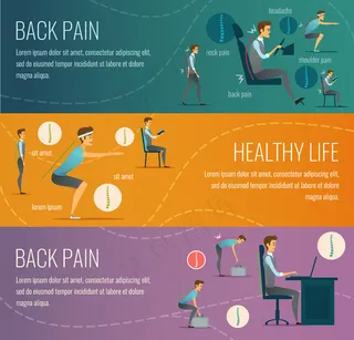 平面横幅banner广告健康生活的姿态