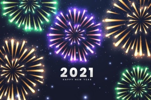 烟花2021新年背景