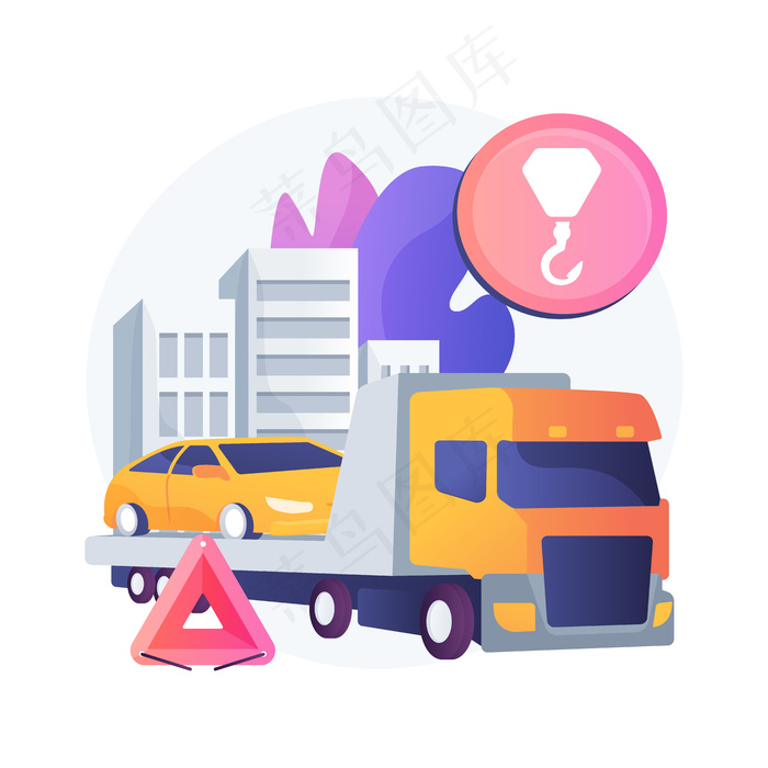 路边救援抽象概念说明eps,ai矢量模版下载
