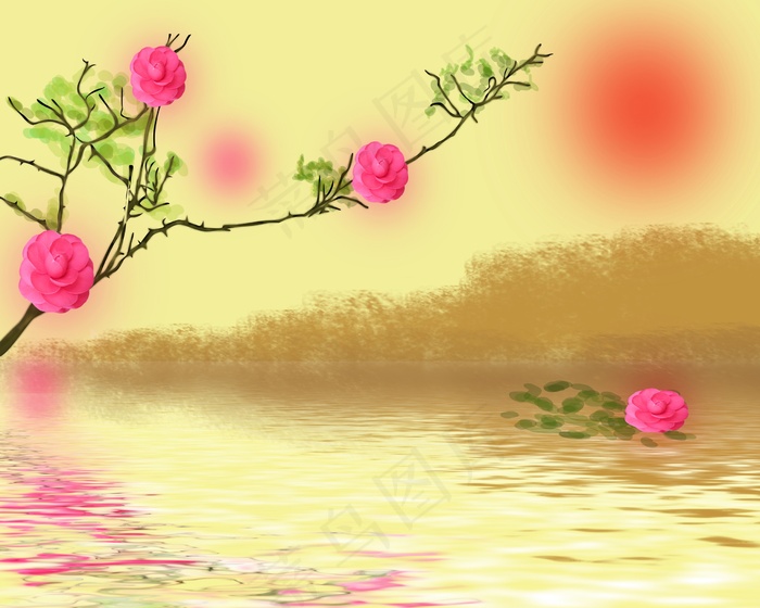 电视墙背景画效果图片