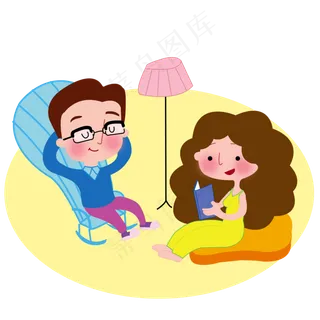 七夕情人节情侣在家度过休闲时光