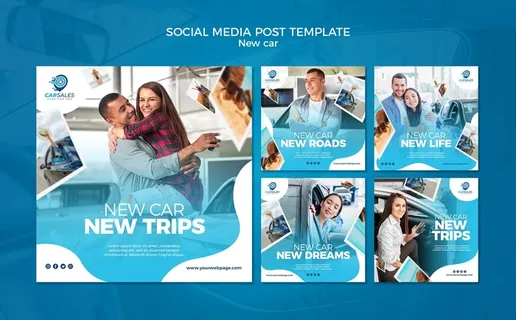 新车概念社交媒体帖子模板