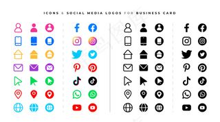 社交媒体徽标和图标集