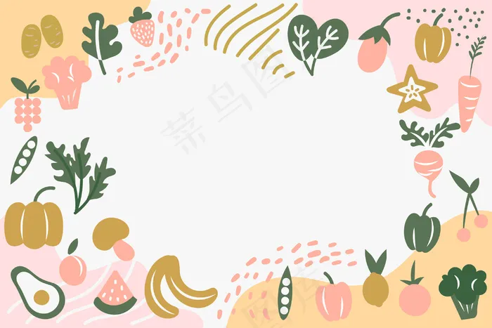 水果和蔬菜背景eps,ai矢量模版下载