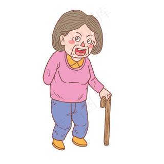 重阳节开心老太太可商用元素