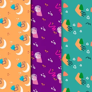 抽象手绘图案包