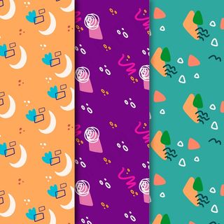 抽象手绘图案包