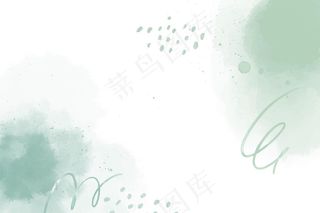 水彩绿色抽象形状背景