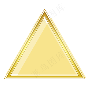 金色金属三角形边框