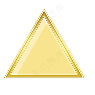 金色金属三角形边框