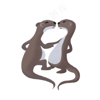 七夕情人节可爱动物