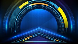 圆形界面科幻框架hud ui集合的抽象未来背景