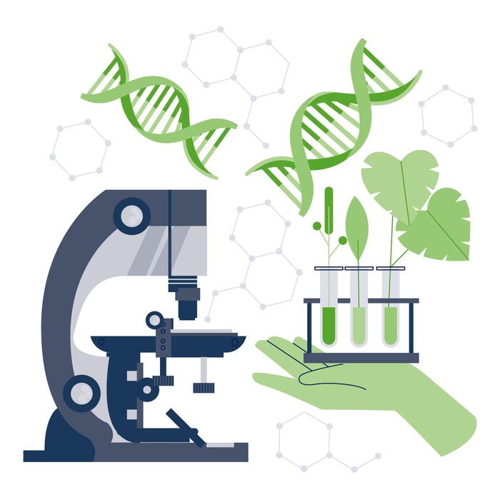 平面生物技术概念说明eps,ai矢量模版下载