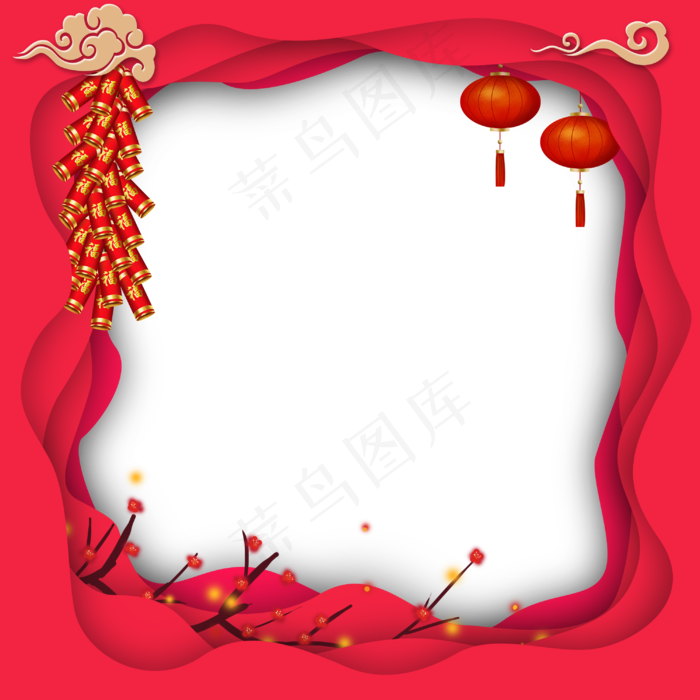 中式立体层次边框(3000X3000(DPI:300))psd模版下载