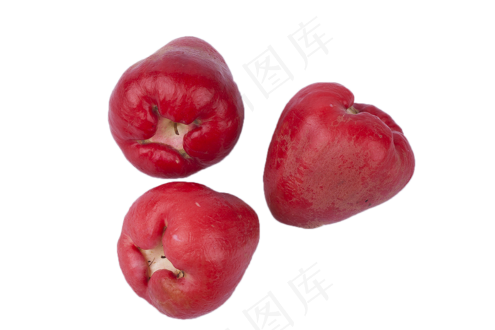 三个大红美味的莲雾