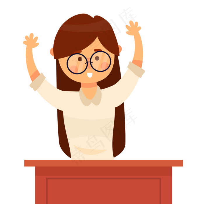 教师节上课的老师人物插画