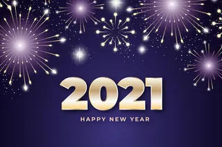烟花2021新年背景