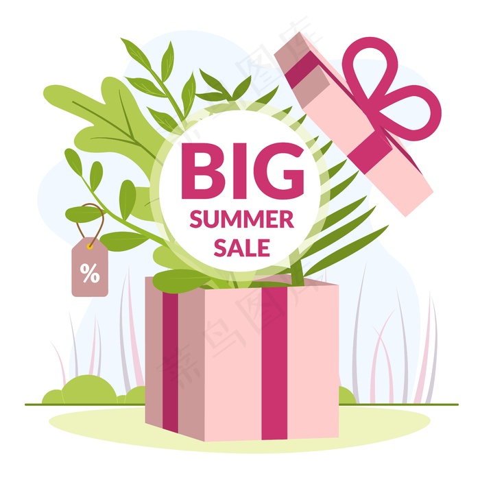 插图写的是夏季大减价
