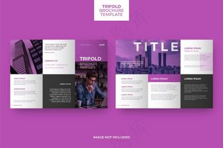 带照片的最小三折页小册子模板