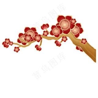 中国风金色梅花