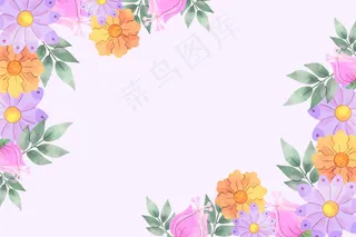 水彩花卉背景