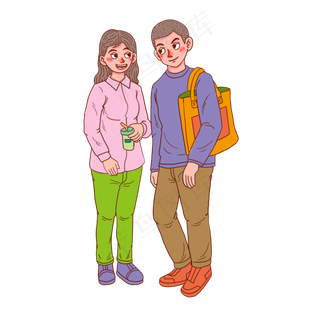 七夕情人节情侣谈恋爱