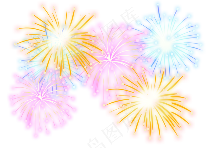 新年绚烂烟火(2800X2000(DPI:300))psd模版下载