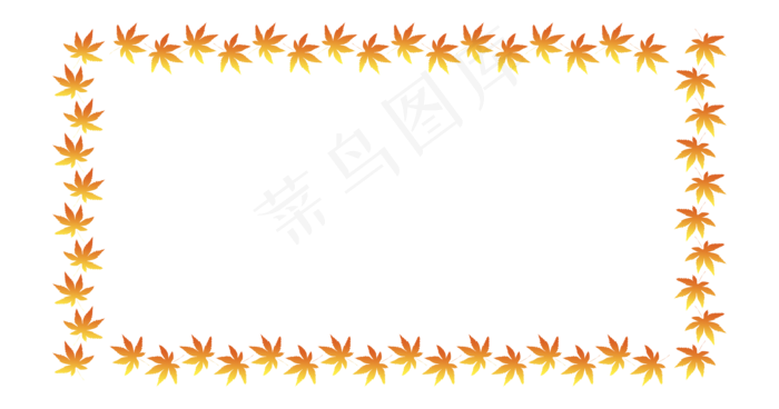 黄色秋天枫叶边框(5191X2728(DPI:300))psd模版下载