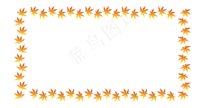 黄色秋天枫叶边框(5191X2728(DPI:300))psd模版下载
