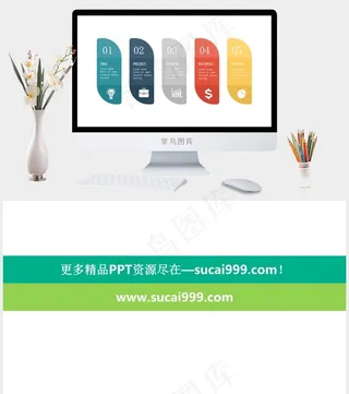 白色营销PPT模板