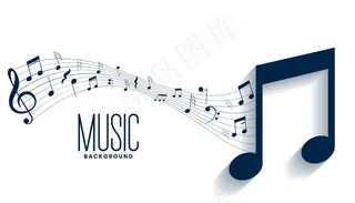 音符五角星背景设计