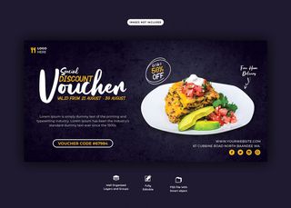 食品菜单和餐厅礼品券模板