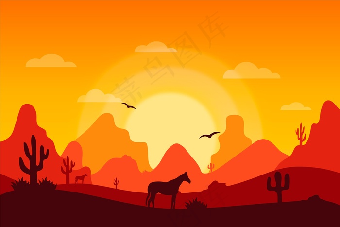 沙漠景观-视频会议背景