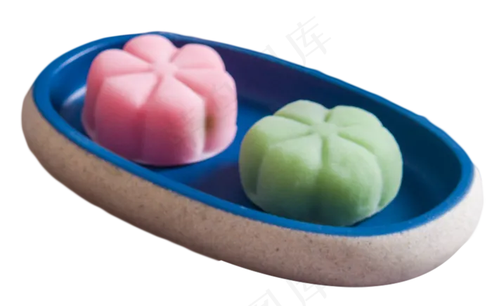 瓷盘里的冰皮月饼(850X530(DPI:300))psd模版下载