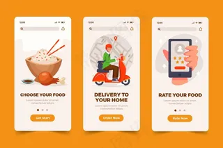 食品应用程序屏幕