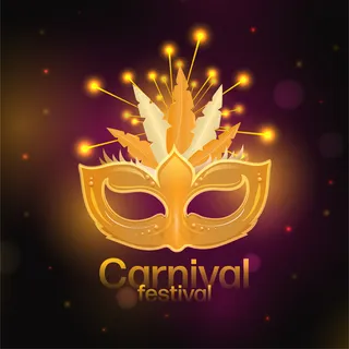 灯光效果背景上的金色化妆舞会狂欢节概念 灯光效果背景上的金色化妆舞会狂欢节概念