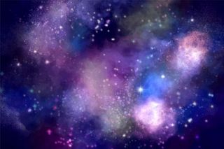 手绘水彩银河背景