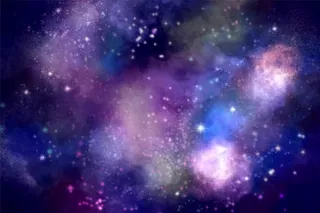 手绘水彩银河背景