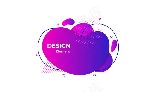 紫色液体抽象元素插图