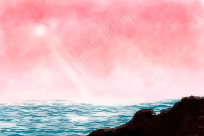 阳光海景背景eps,ai矢量模版下载