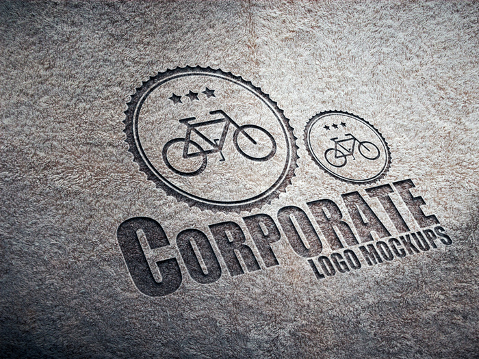 logo样机标志样机智能贴图psd模版下载