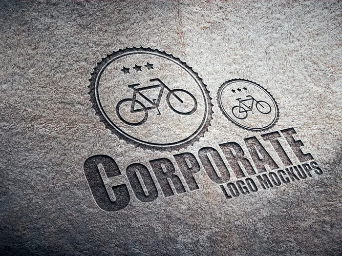 logo样机标志样机智能贴图psd模版下载