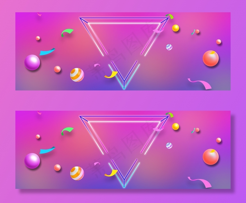 三角渐变电商双十一海报背景