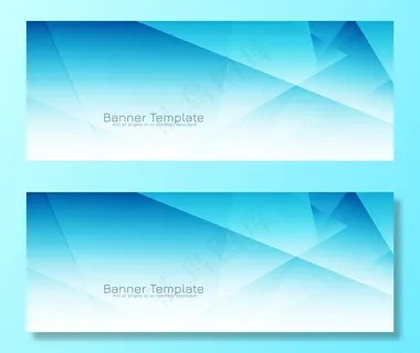 现代蓝色几何设计横幅banner