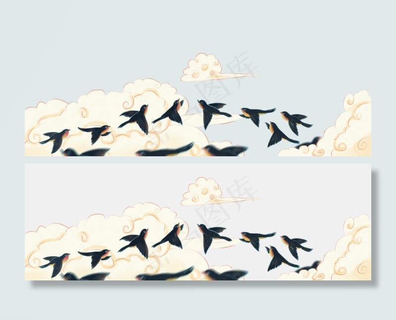 祥云鹊桥七夕节