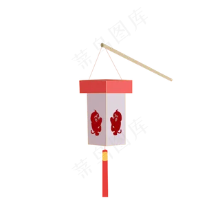 中秋花灯中秋节福字花猴子中国风