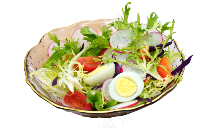 一盘美食凉拌沙拉